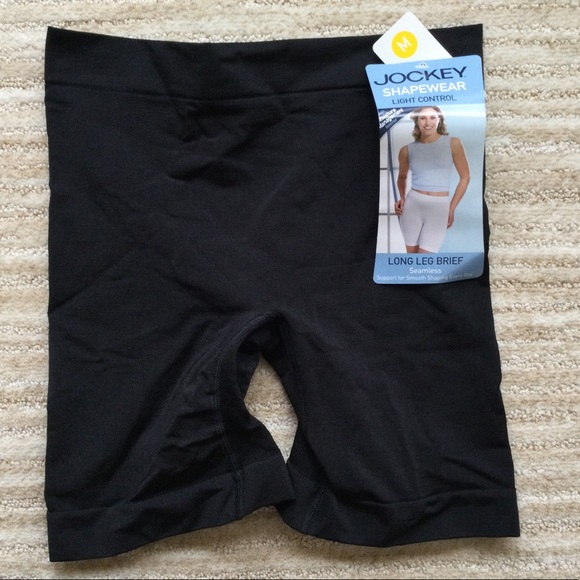 NWT Jockey Shapewear Light Control Long leg Brief Black Medium - Picture 1 of 8